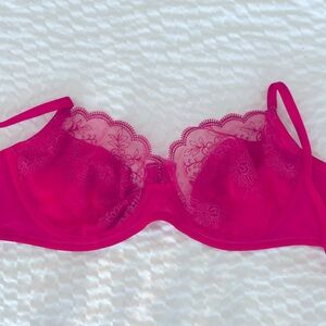 MWT Sevigne Vibrant Pink Lace Bra